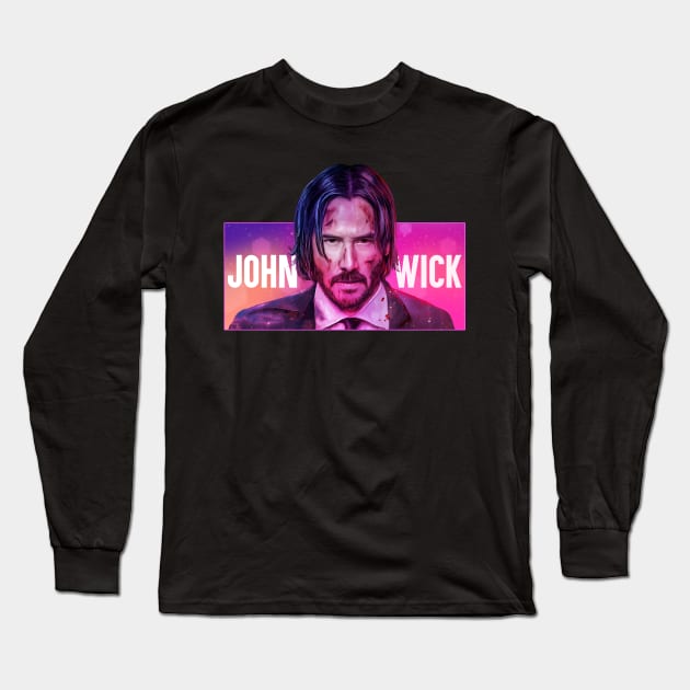 John Wick - Colors Long Sleeve T-Shirt by NorthWestDesigns